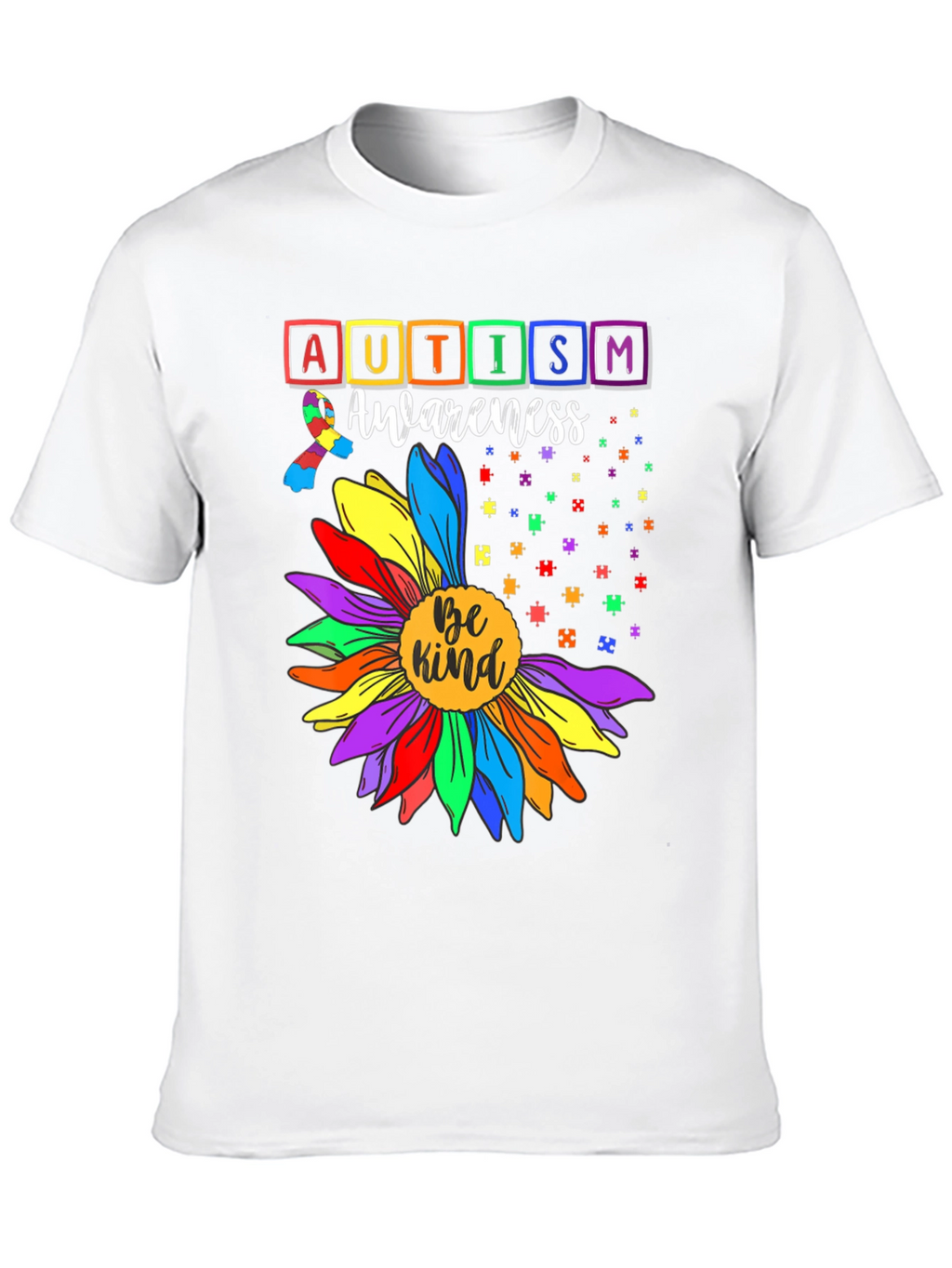 Autism Awareness Be Kind Sunflower T-Shirt
