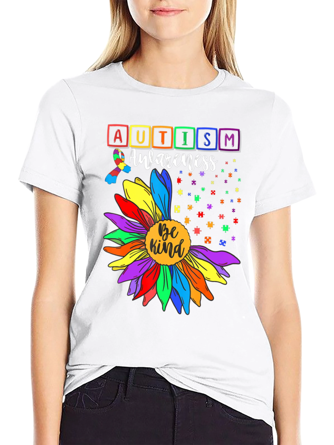 Autism Awareness Be Kind Sunflower T-Shirt