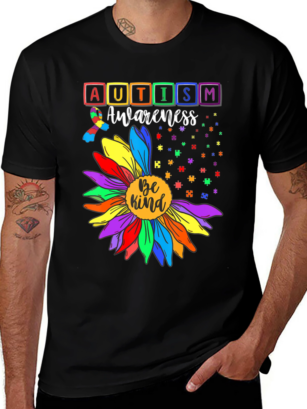 Autism Awareness Be Kind Sunflower T-Shirt