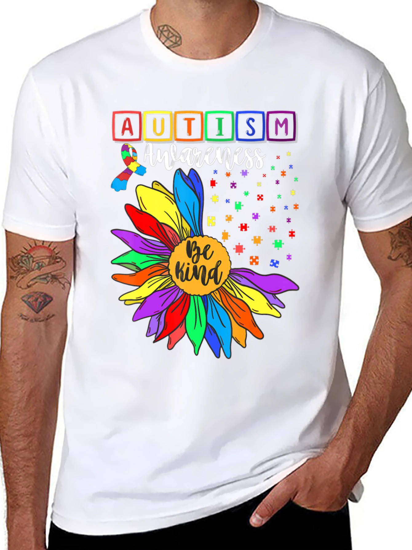 Autism Awareness Be Kind Sunflower T-Shirt