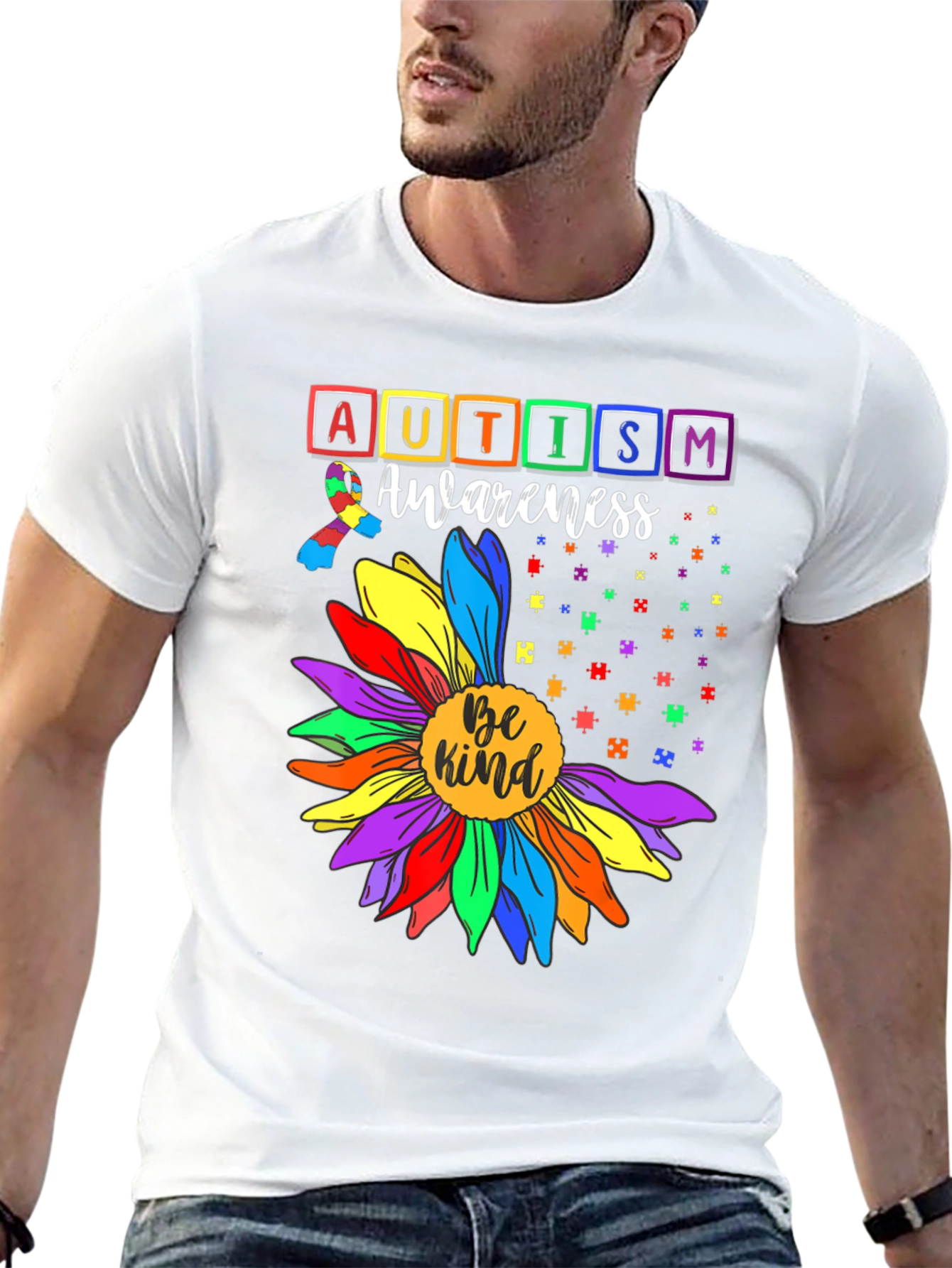 Autism Awareness Be Kind Sunflower T-Shirt