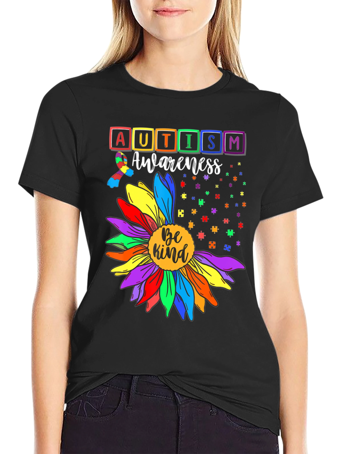 Autism Awareness Be Kind Sunflower T-Shirt