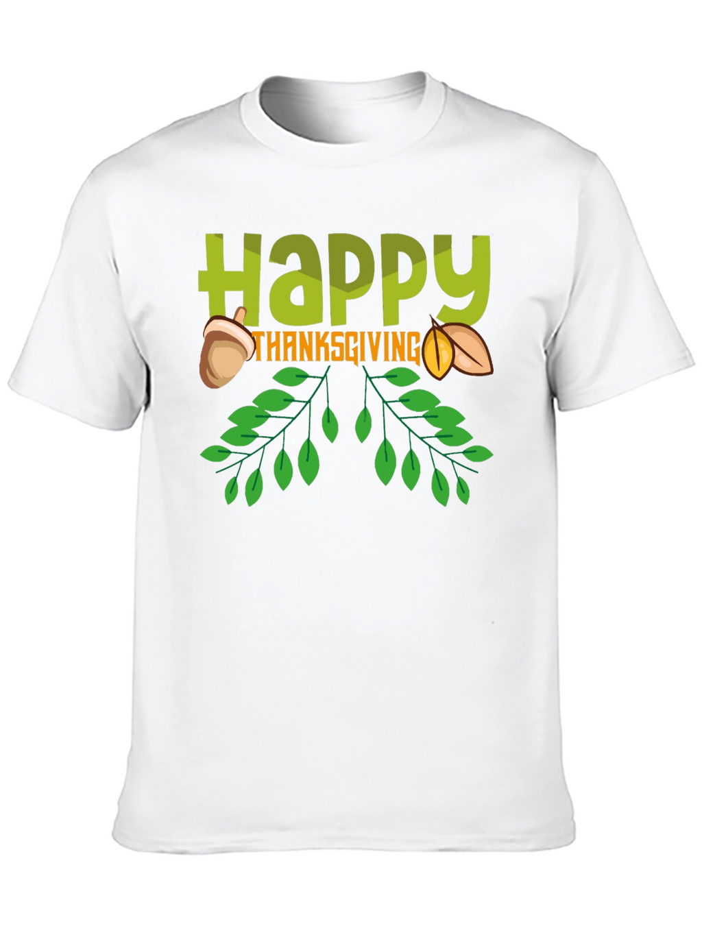 Happy Thanksgiving Graphic Tee - Black
