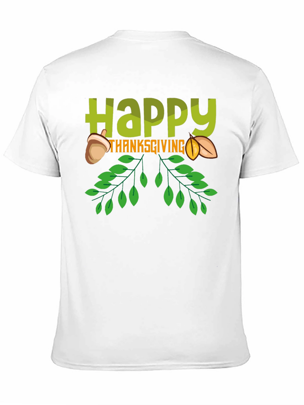 Happy Thanksgiving Graphic Tee - Black