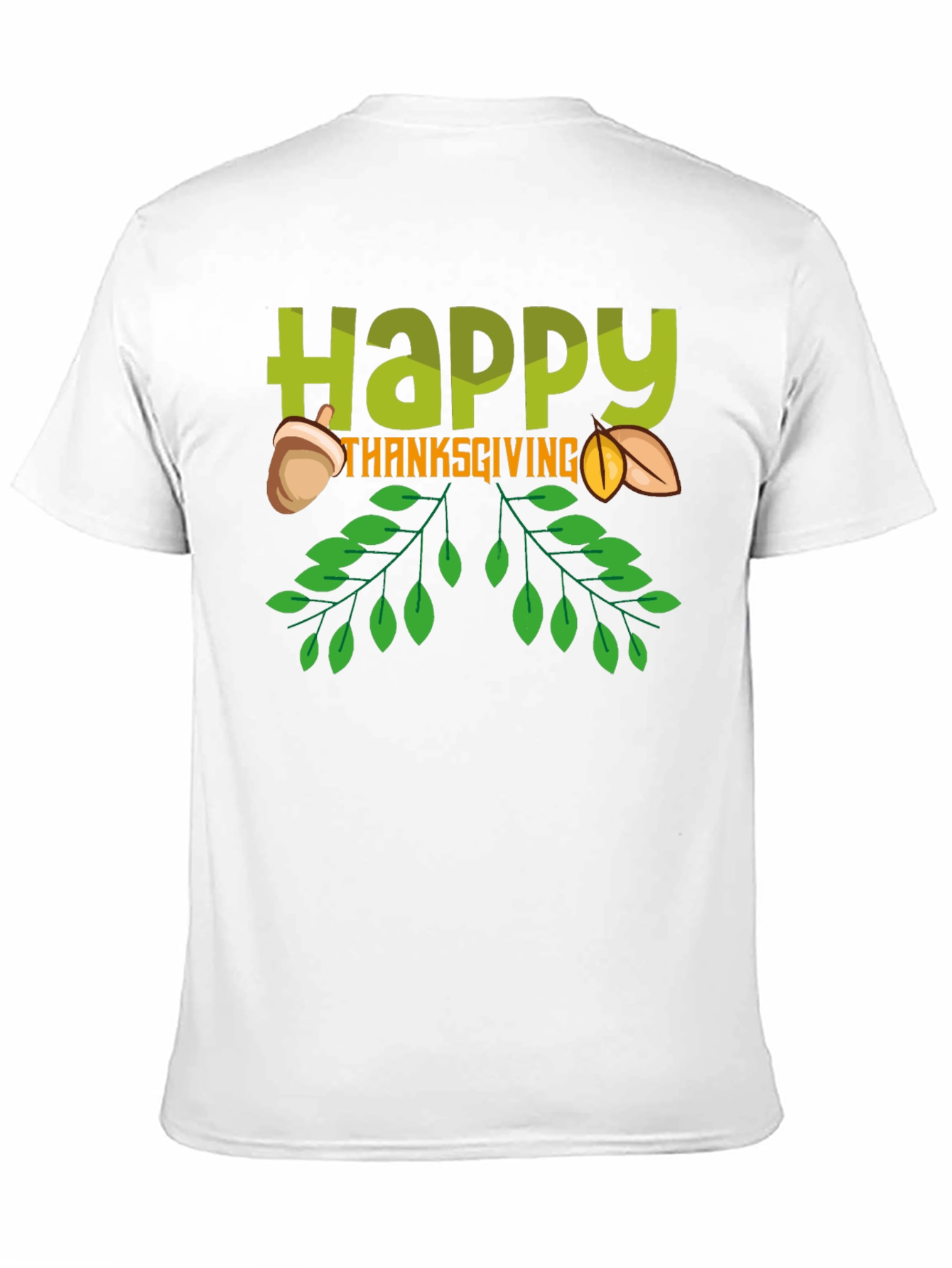 Happy Thanksgiving Graphic Tee - Black