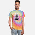 Raccoon with flowers