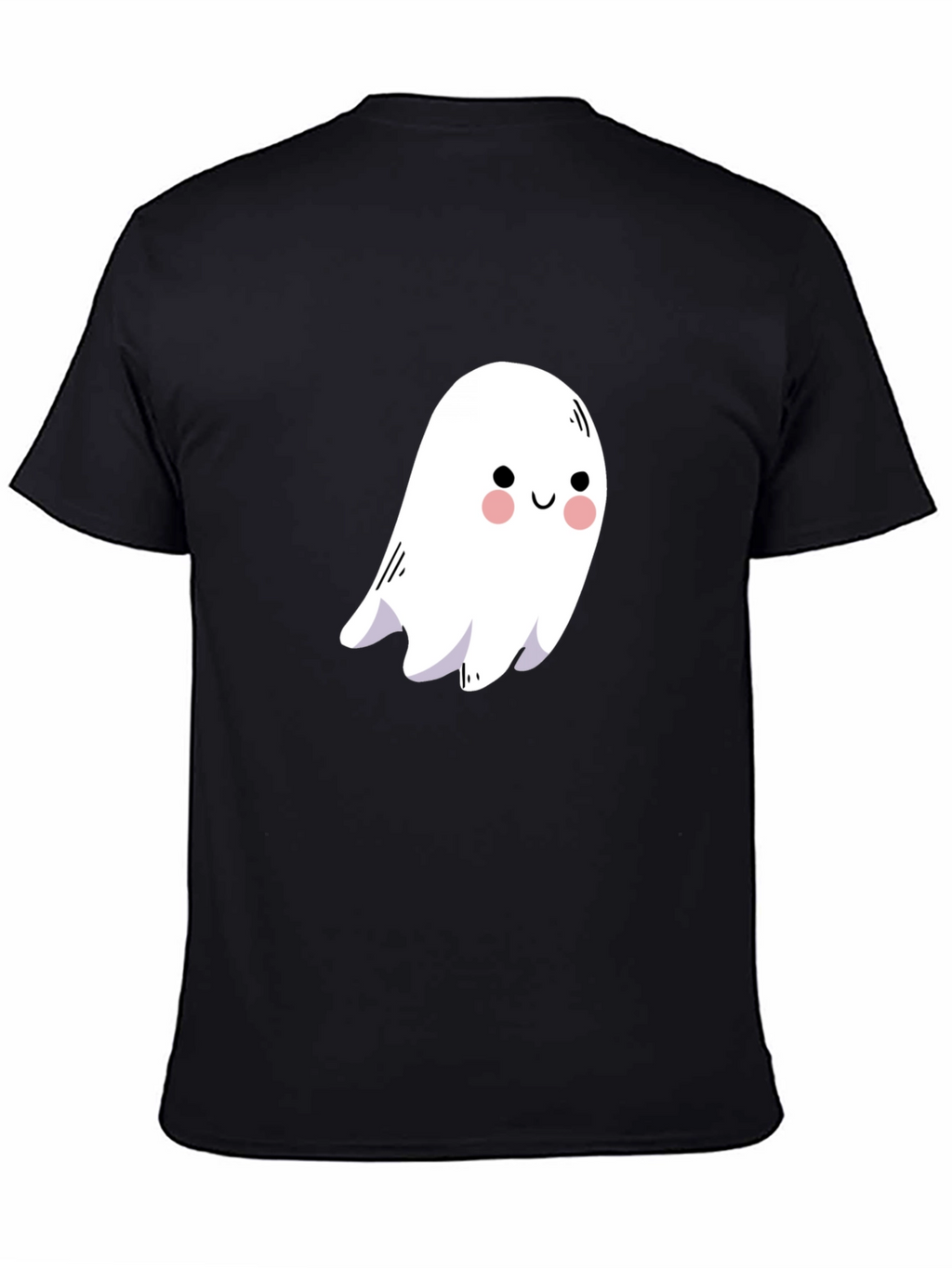 Cute Ghost Graphic Black T-Shirt
