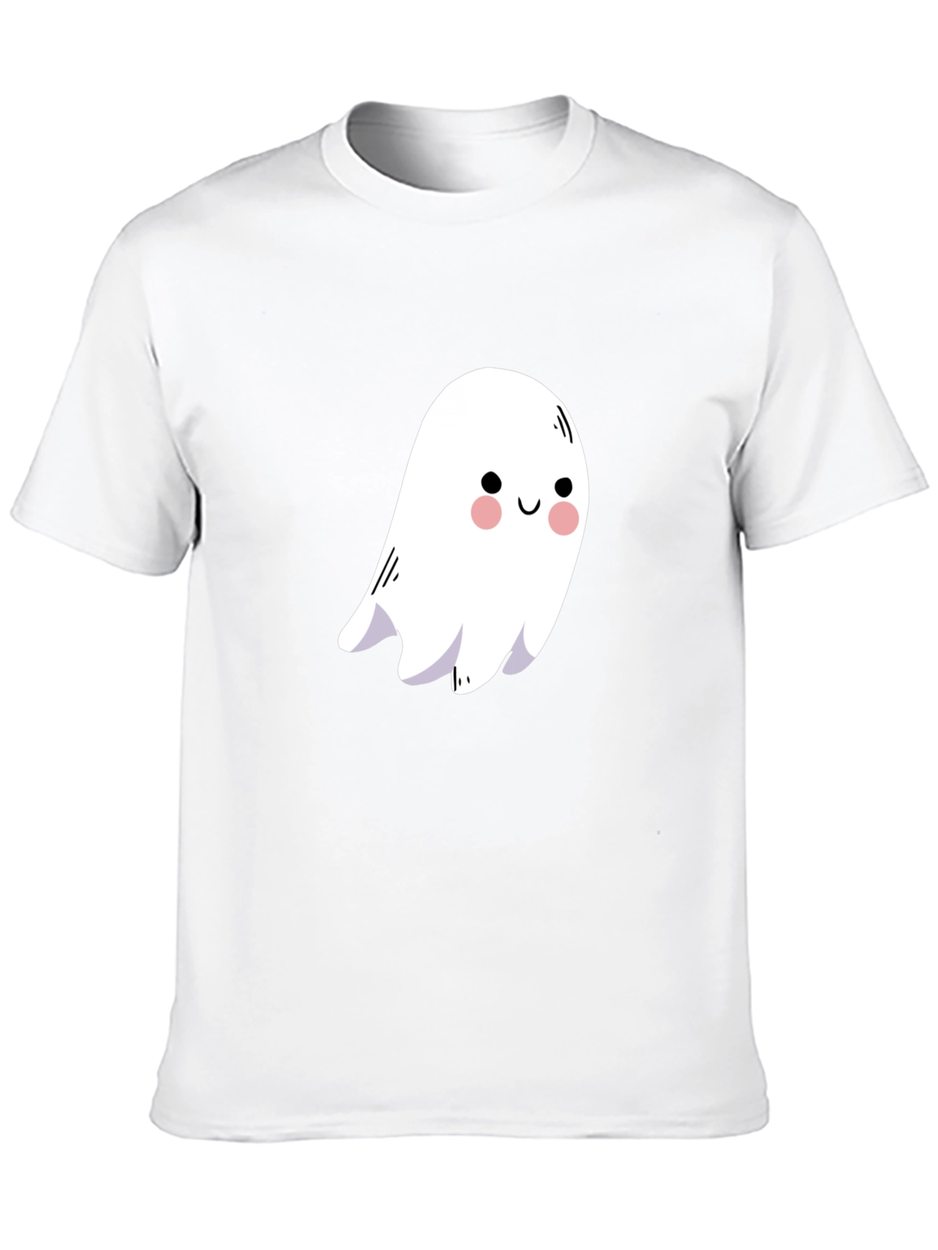 Cute Ghost Graphic Black T-Shirt