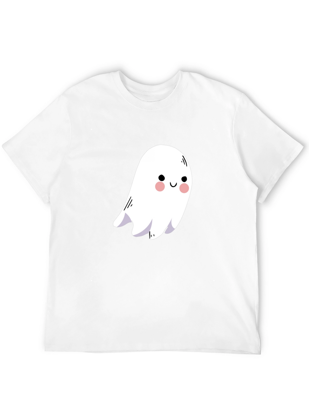 Cute Ghost Graphic Black T-Shirt
