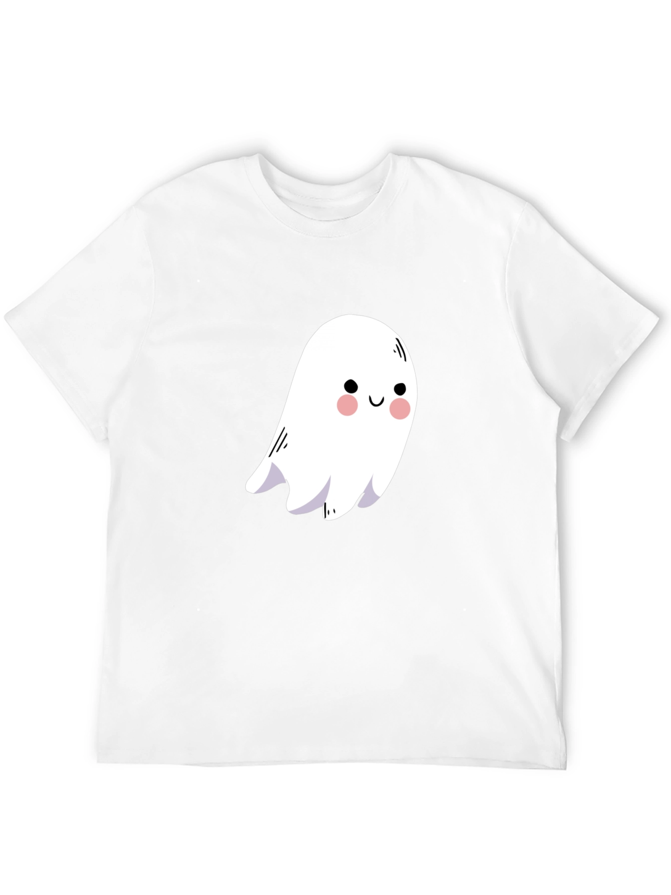 Cute Ghost Graphic Black T-Shirt