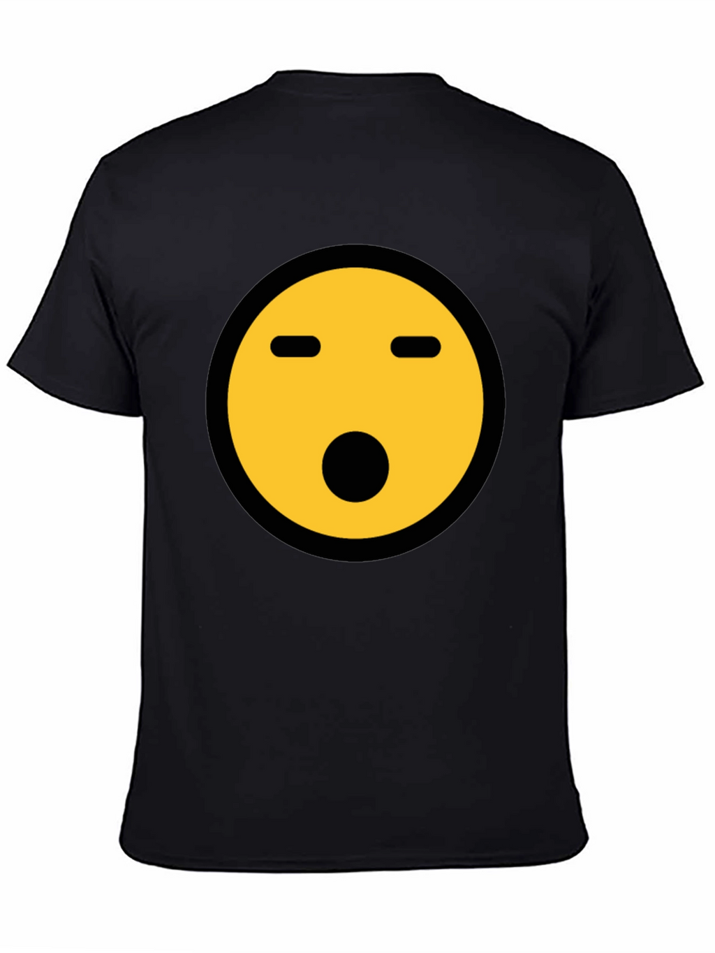 Shocked Emoji Graphic Tee - Black Crewneck