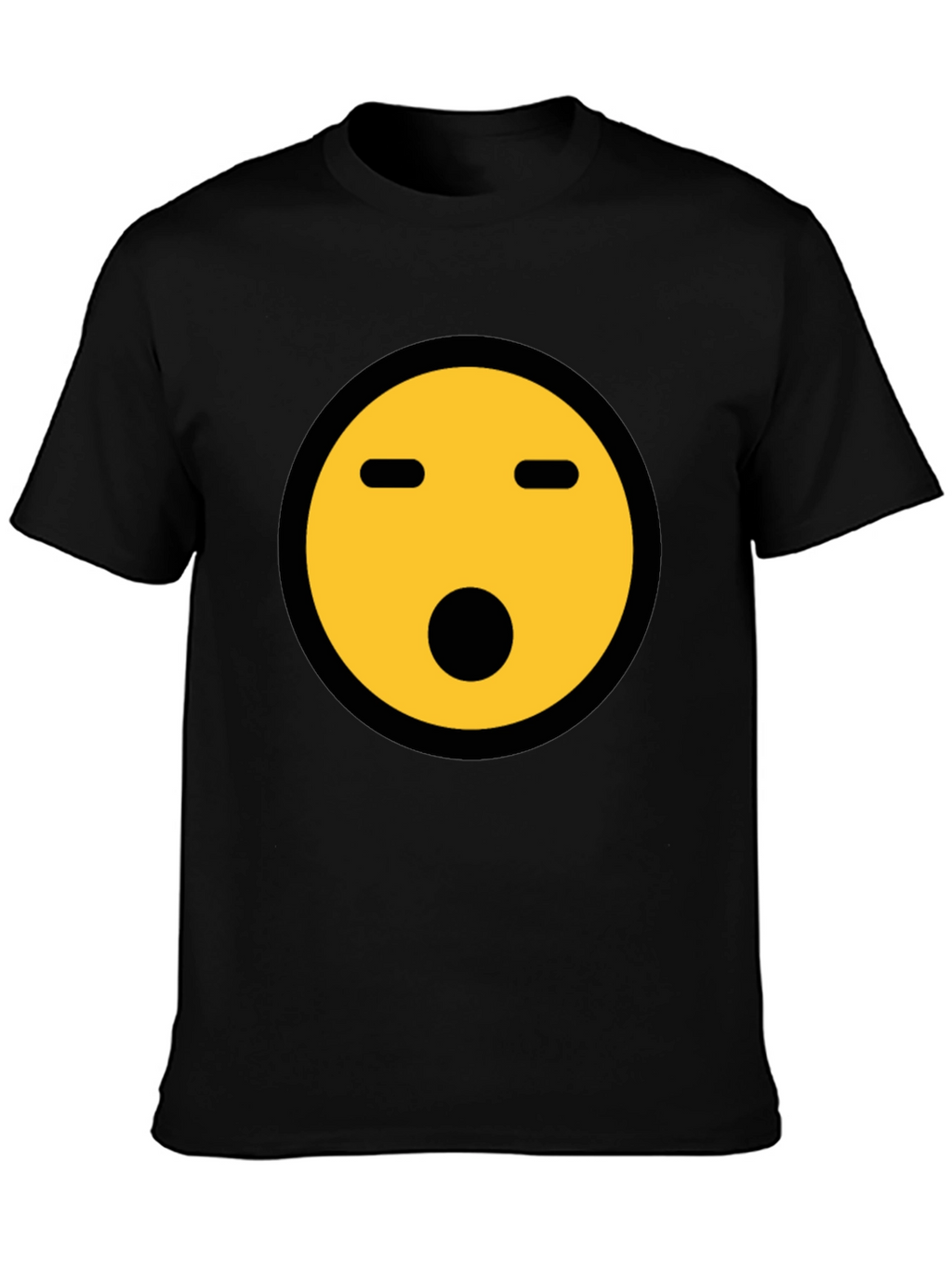 Shocked Emoji Graphic Tee - Black Crewneck