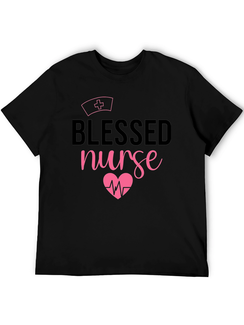 Blessed Nurse T-Shirt - Heartbeat Design