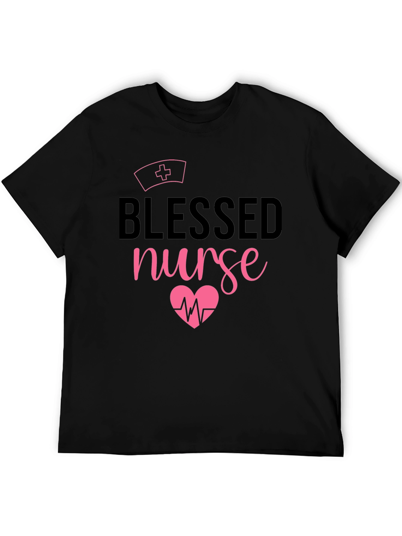 Blessed Nurse T-Shirt - Heartbeat Design