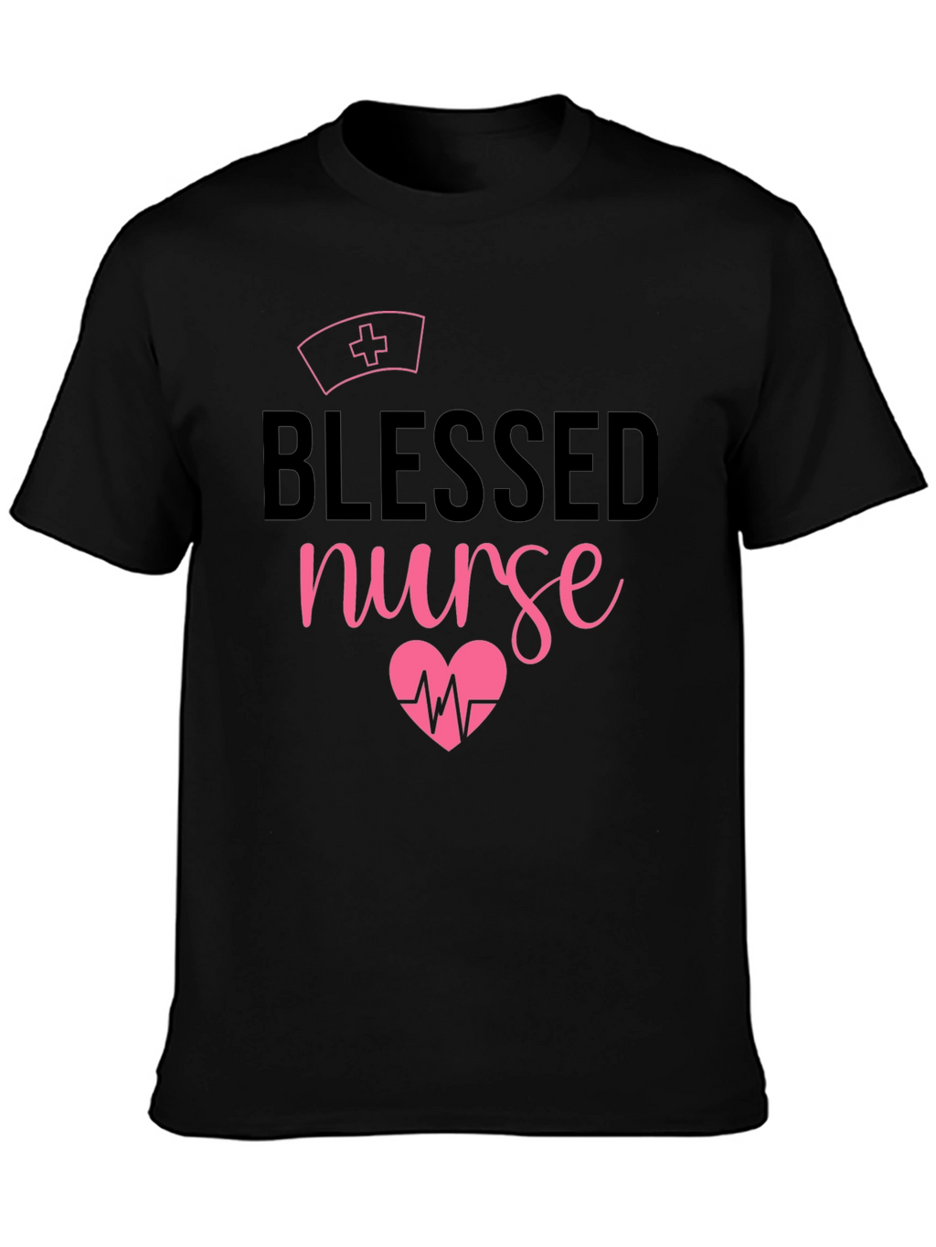 Blessed Nurse T-Shirt - Heartbeat Design