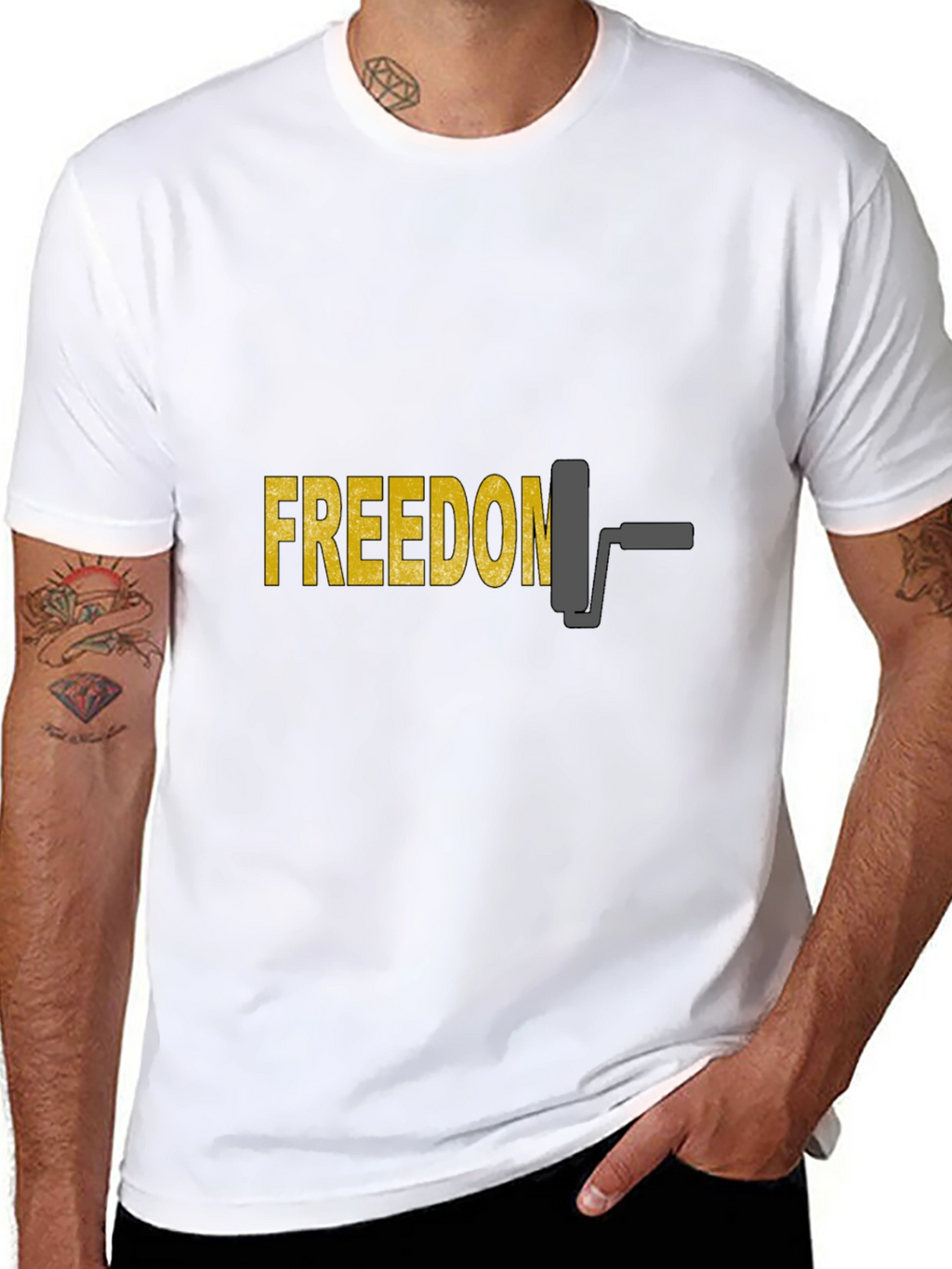 Freedom Roller T-Shirt - Mens Black Graphic Tee