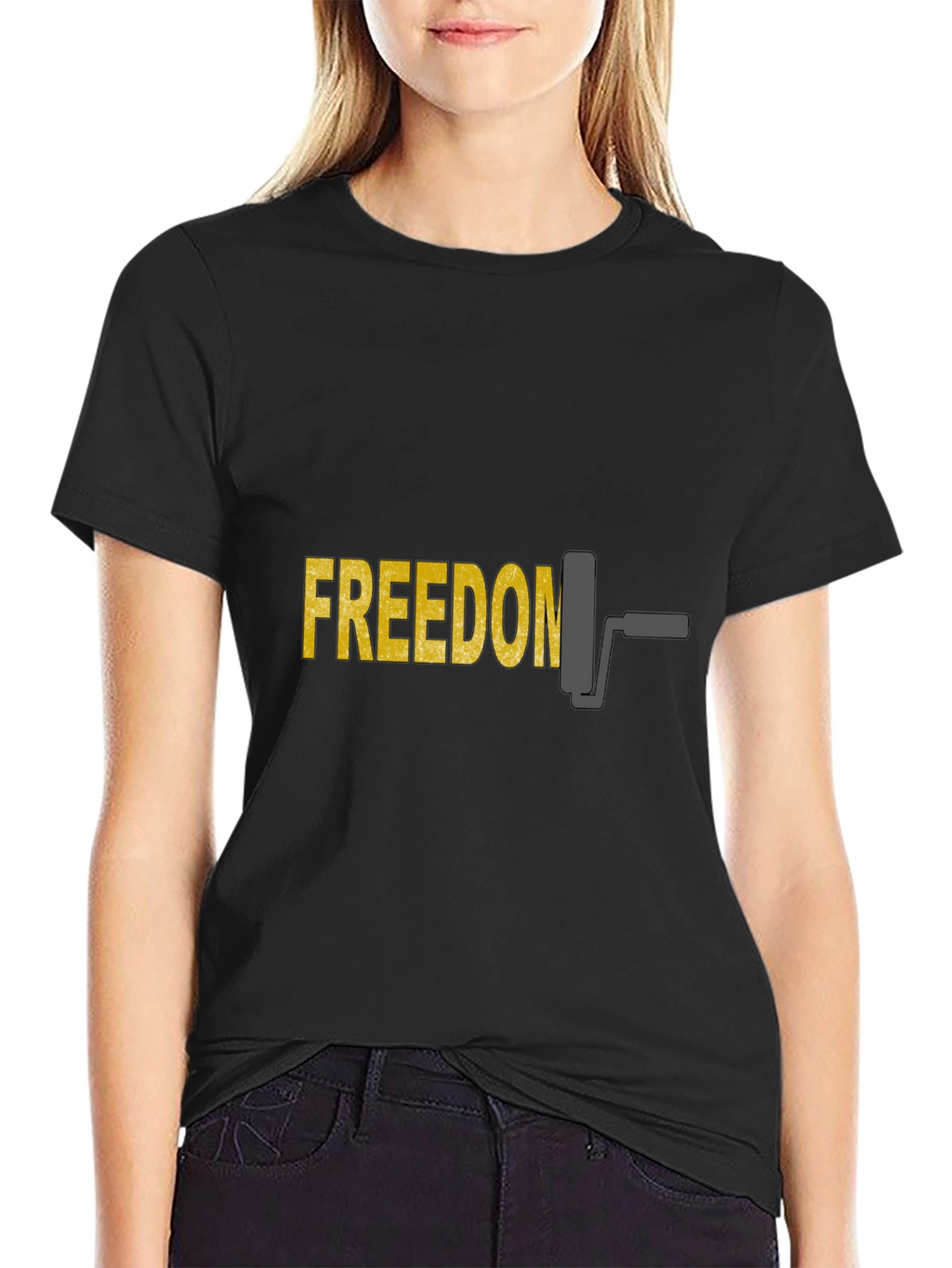Freedom Roller T-Shirt - Mens Black Graphic Tee
