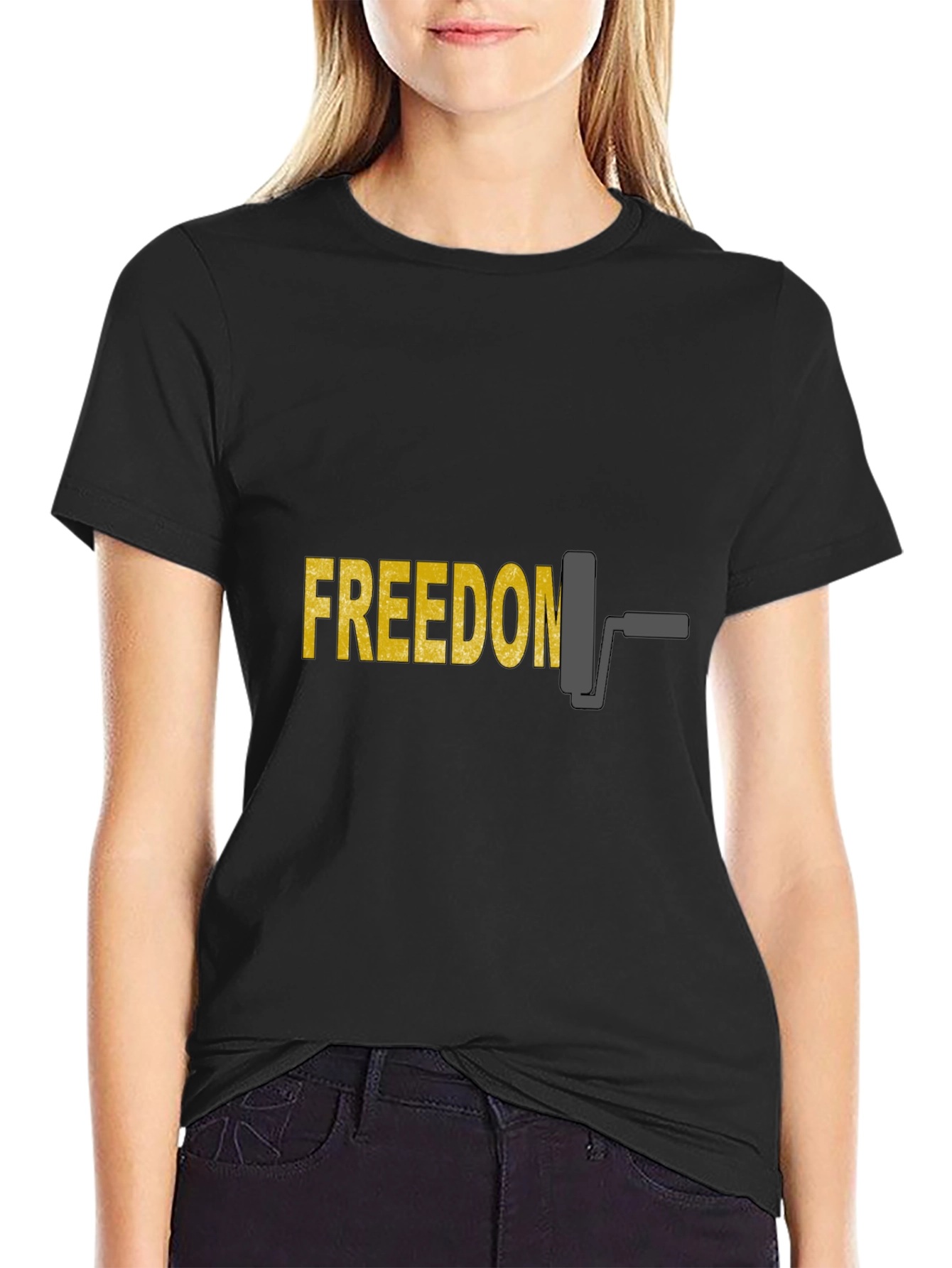 Freedom Roller T-Shirt - Mens Black Graphic Tee