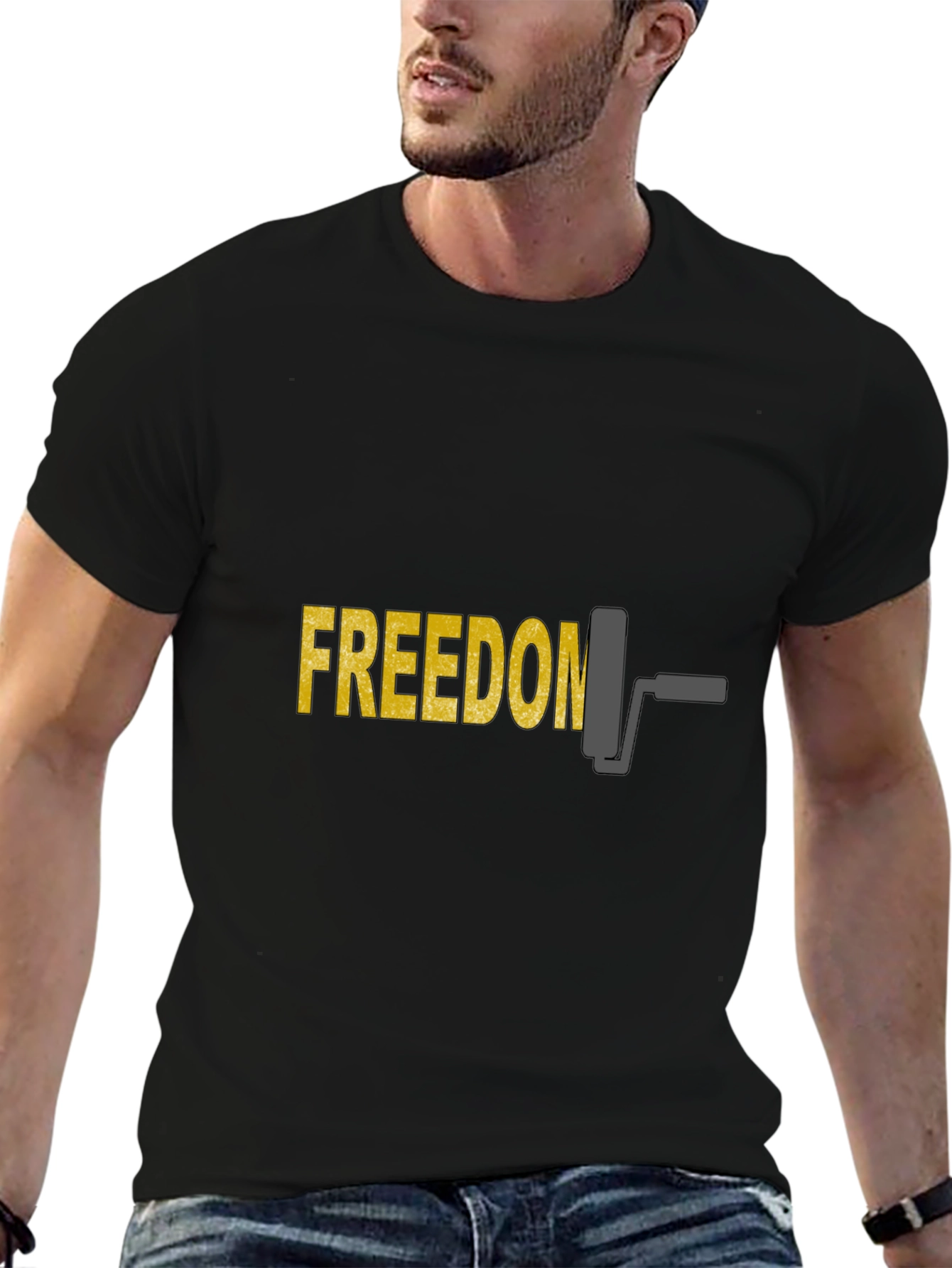 Freedom Roller T-Shirt - Mens Black Graphic Tee