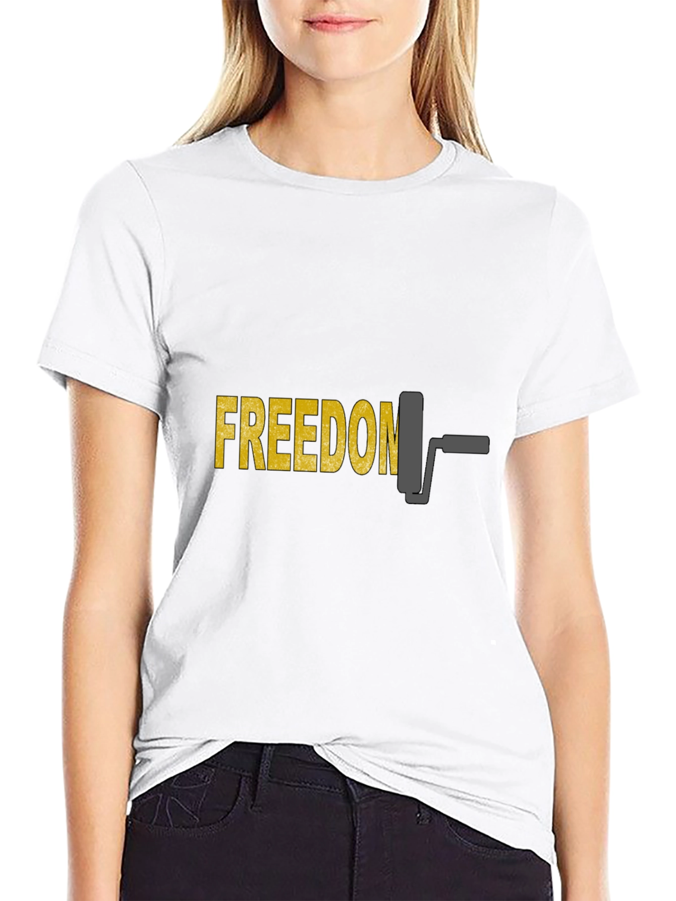 Freedom Roller T-Shirt - Mens Black Graphic Tee