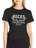 Bucks Champions 2021 Black T-Shirt