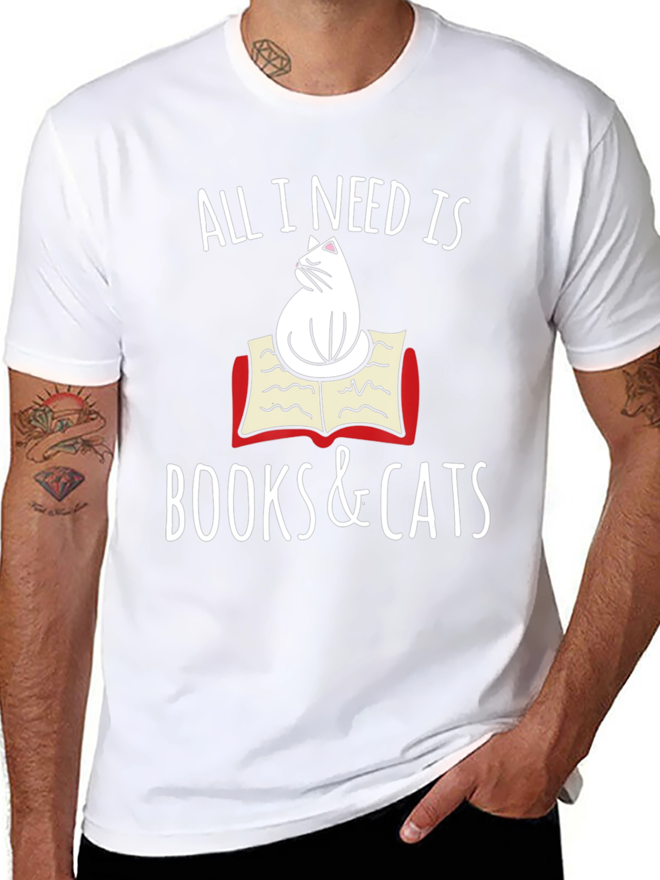 All I Need Is Books & Cats T-Shirt