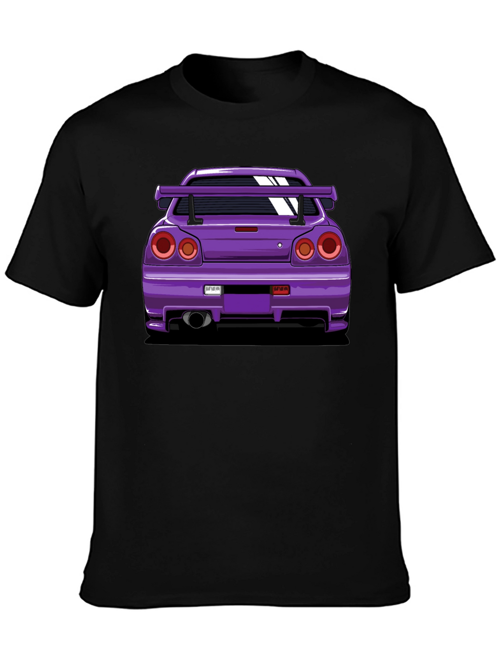 Purple Car Graphic Tee - Black T-Shirt