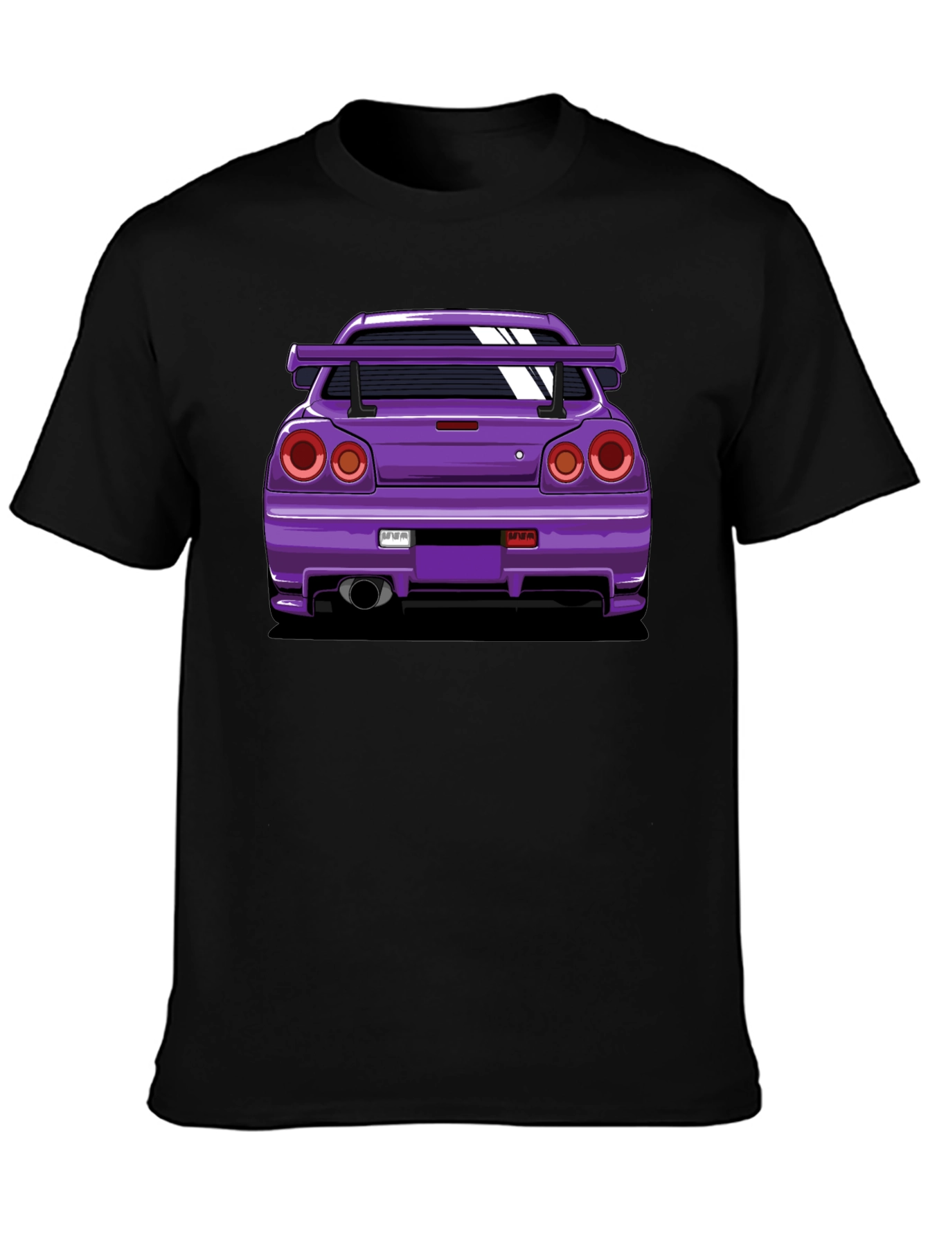 Purple Car Graphic Tee - Black T-Shirt
