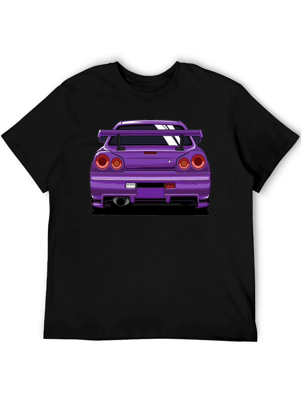 Purple Car Graphic Tee - Black T-Shirt