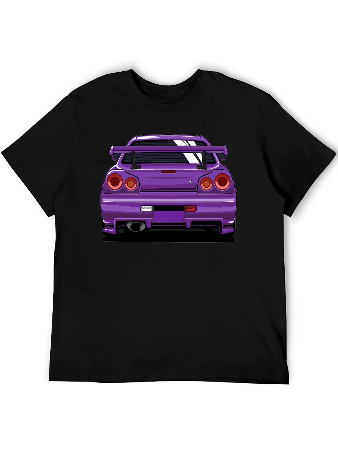 Purple Car Graphic Tee - Black T-Shirt