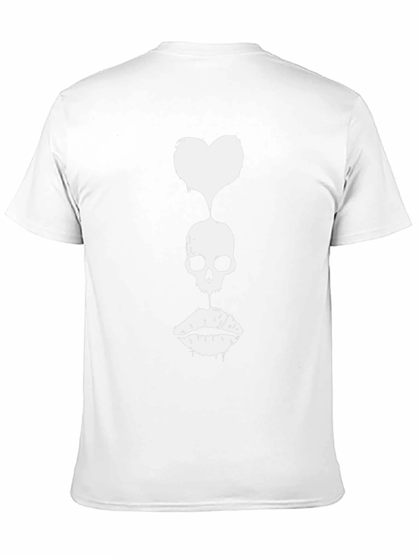 Skull Heart Lips Graphic T-Shirt