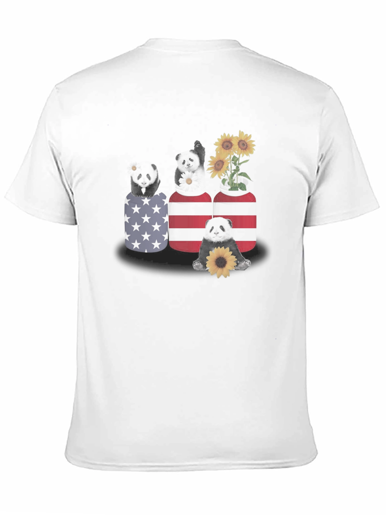 Panda in Pocket T-Shirt - Sunflower Design