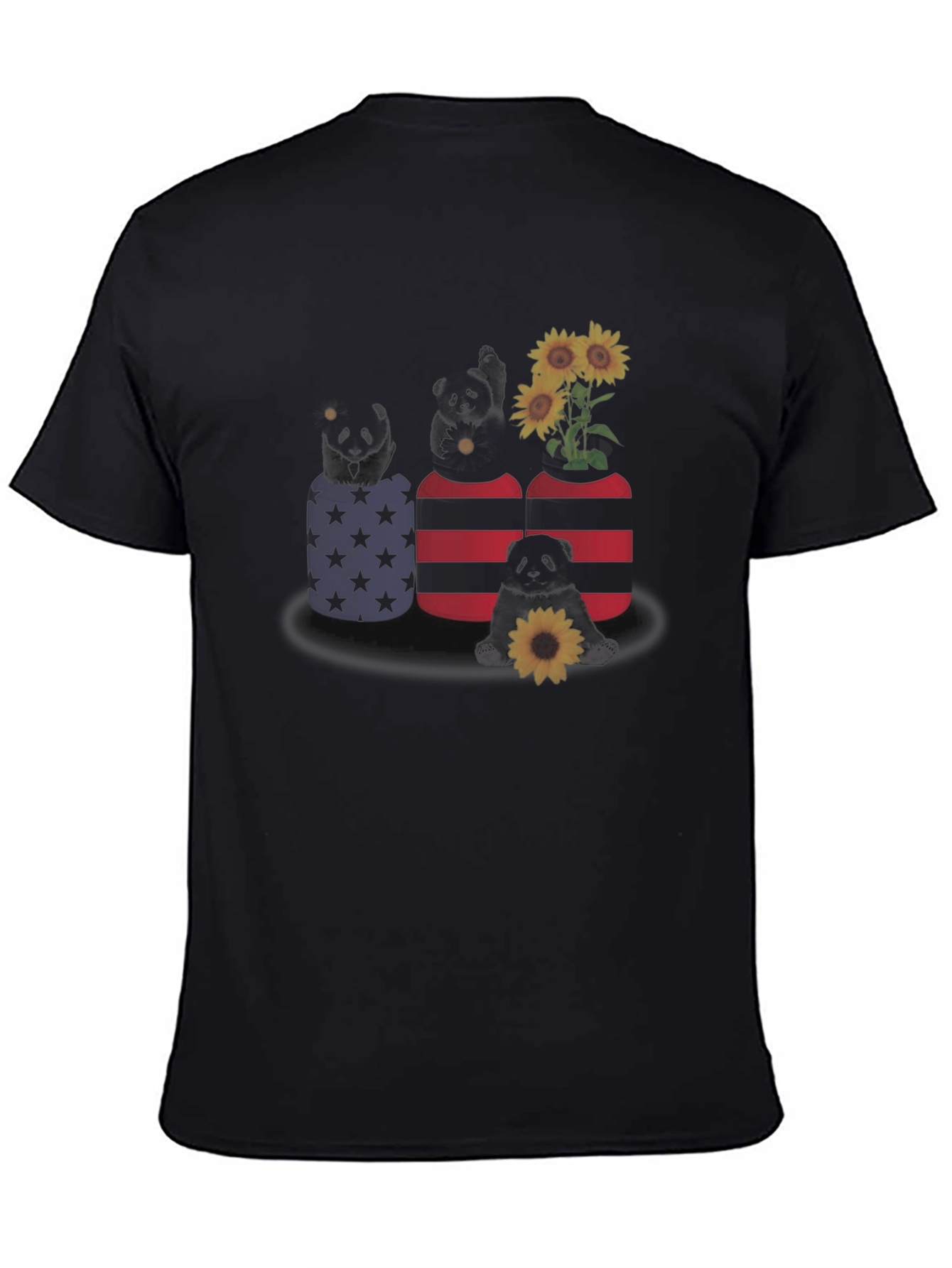 Panda in Pocket T-Shirt - Sunflower Design