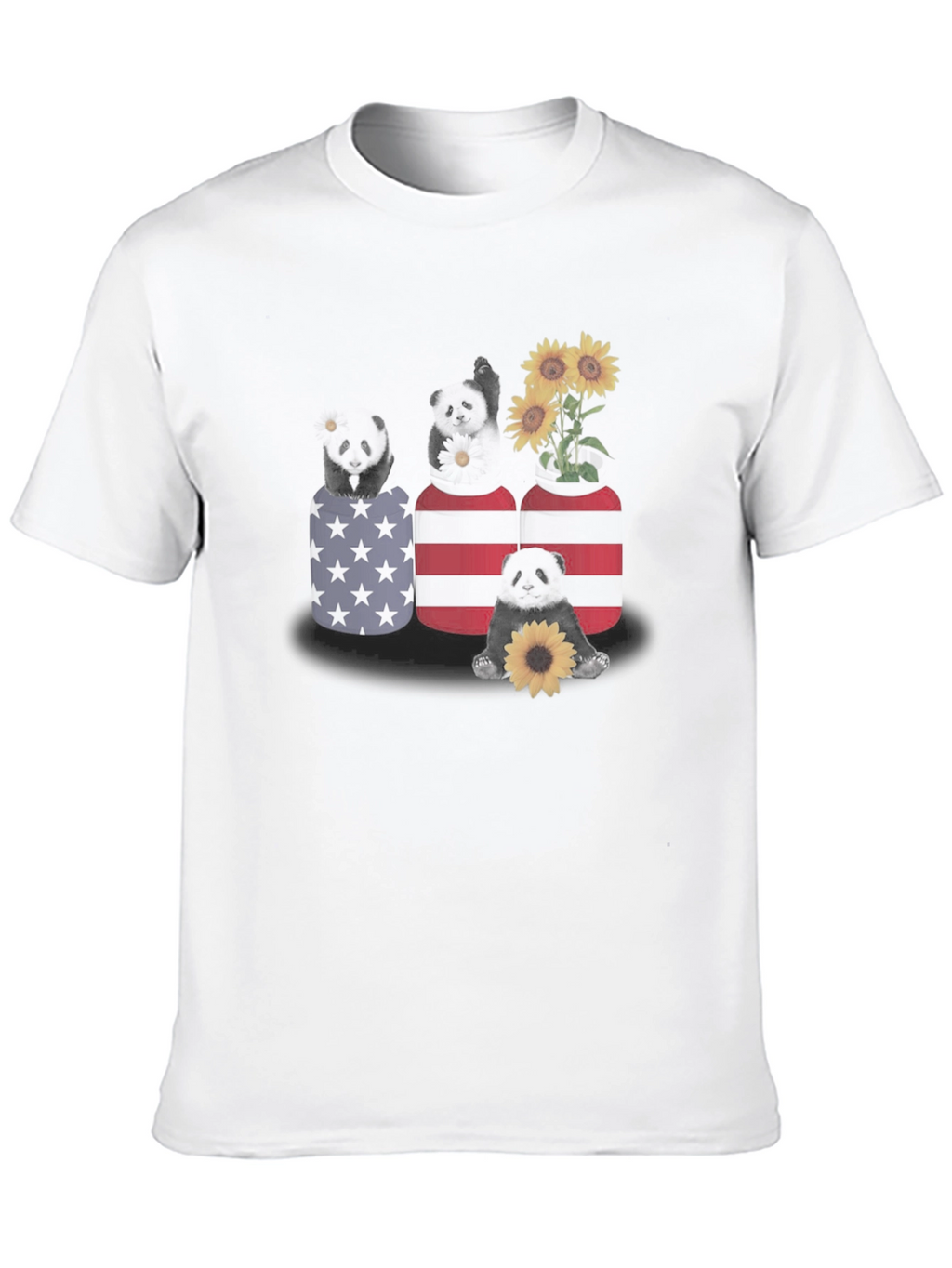 Panda in Pocket T-Shirt - Sunflower Design