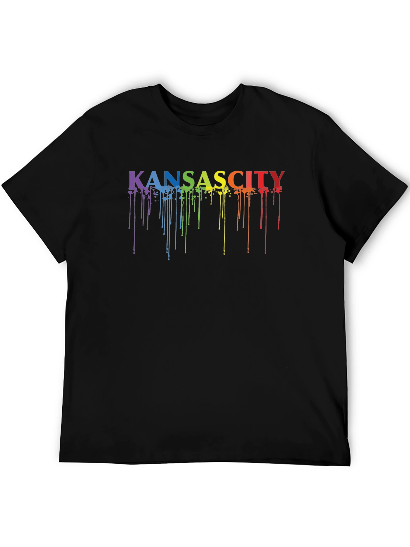Kansas City Pride Rainbow Drip T-Shirt
