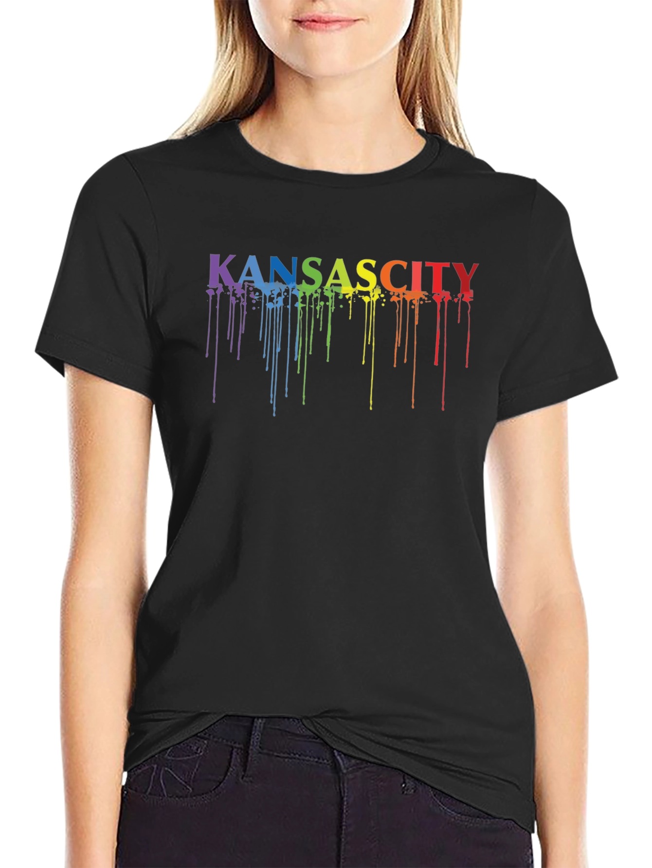 Kansas City Pride Rainbow Drip T-Shirt