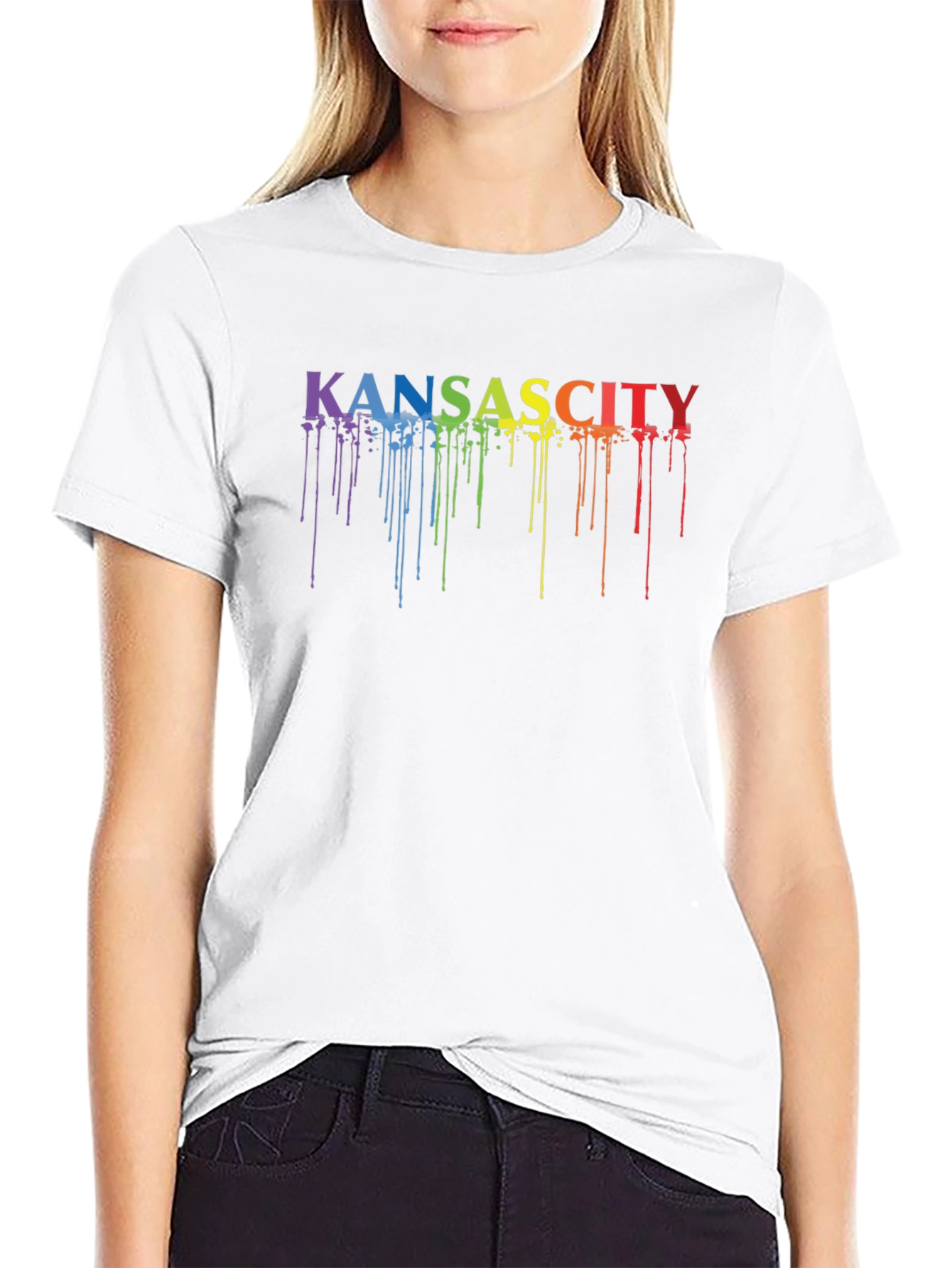 Kansas City Pride Rainbow Drip T-Shirt