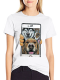Dog Selfie Graphic Tee - Fun Canine Design