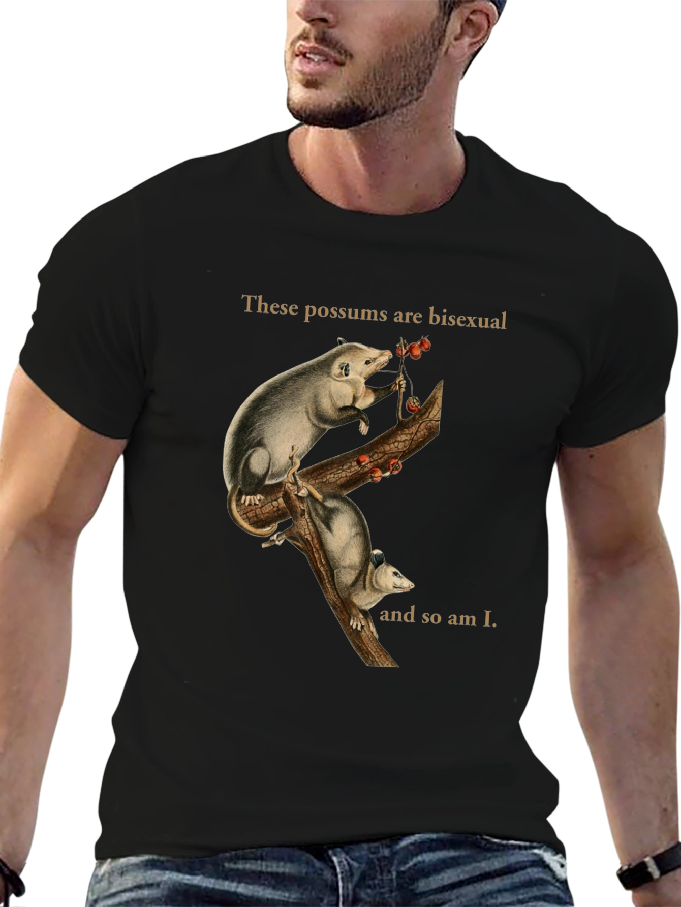Bi Possum T-Shirt - Unique Graphic Tee