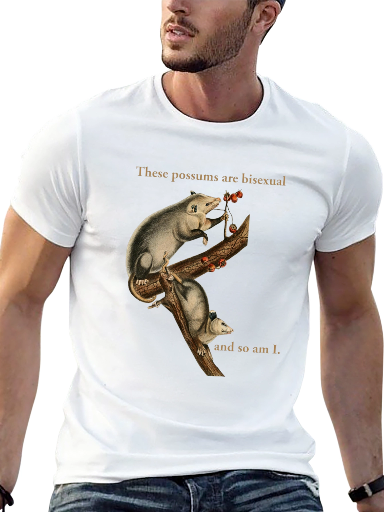 Bi Possum T-Shirt - Unique Graphic Tee