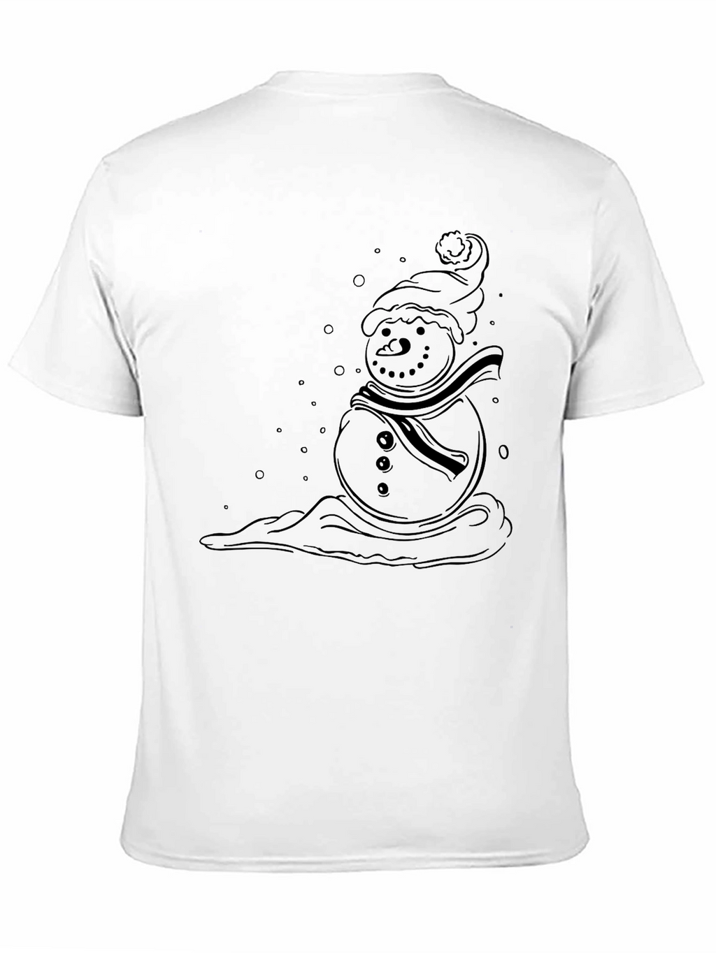 Snowman Graphic Black T-Shirt