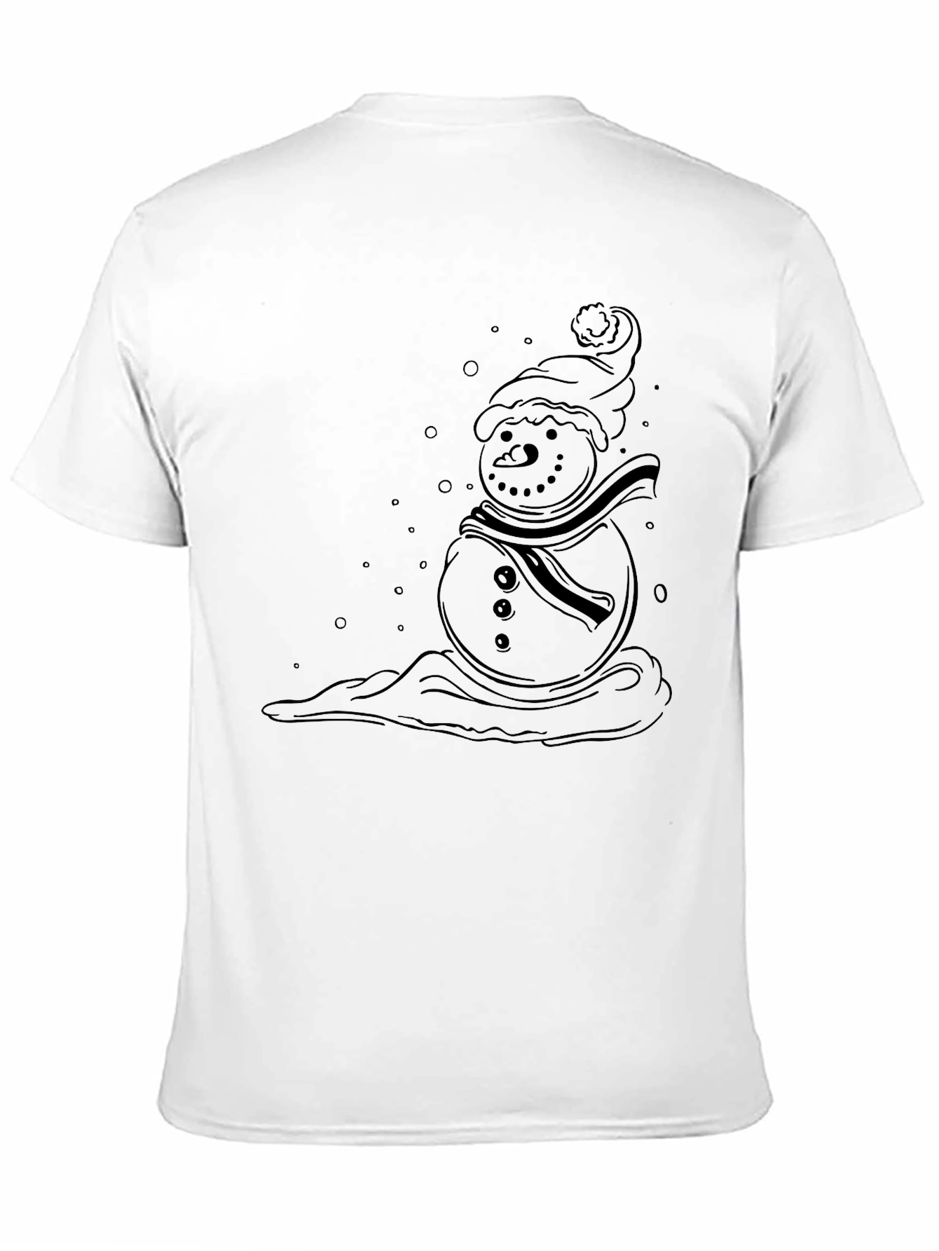 Snowman Graphic Black T-Shirt