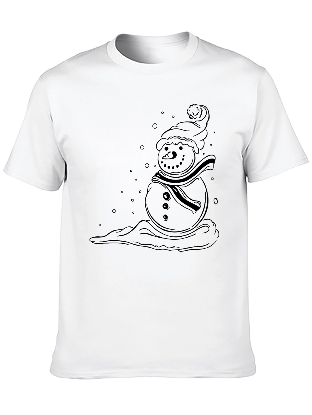 Snowman Graphic Black T-Shirt