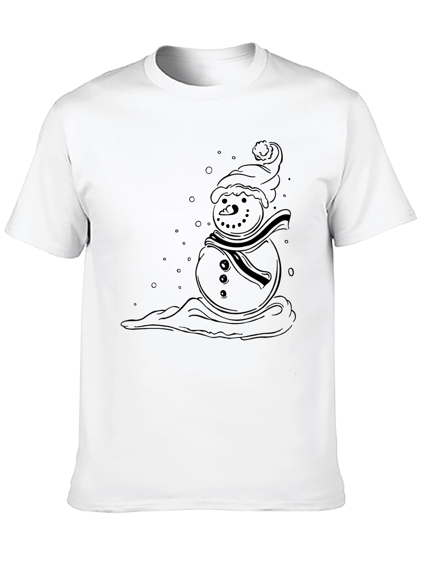 Snowman Graphic Black T-Shirt