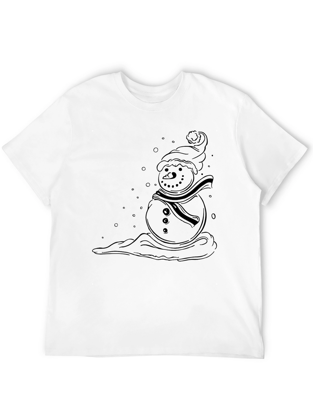 Snowman Graphic Black T-Shirt