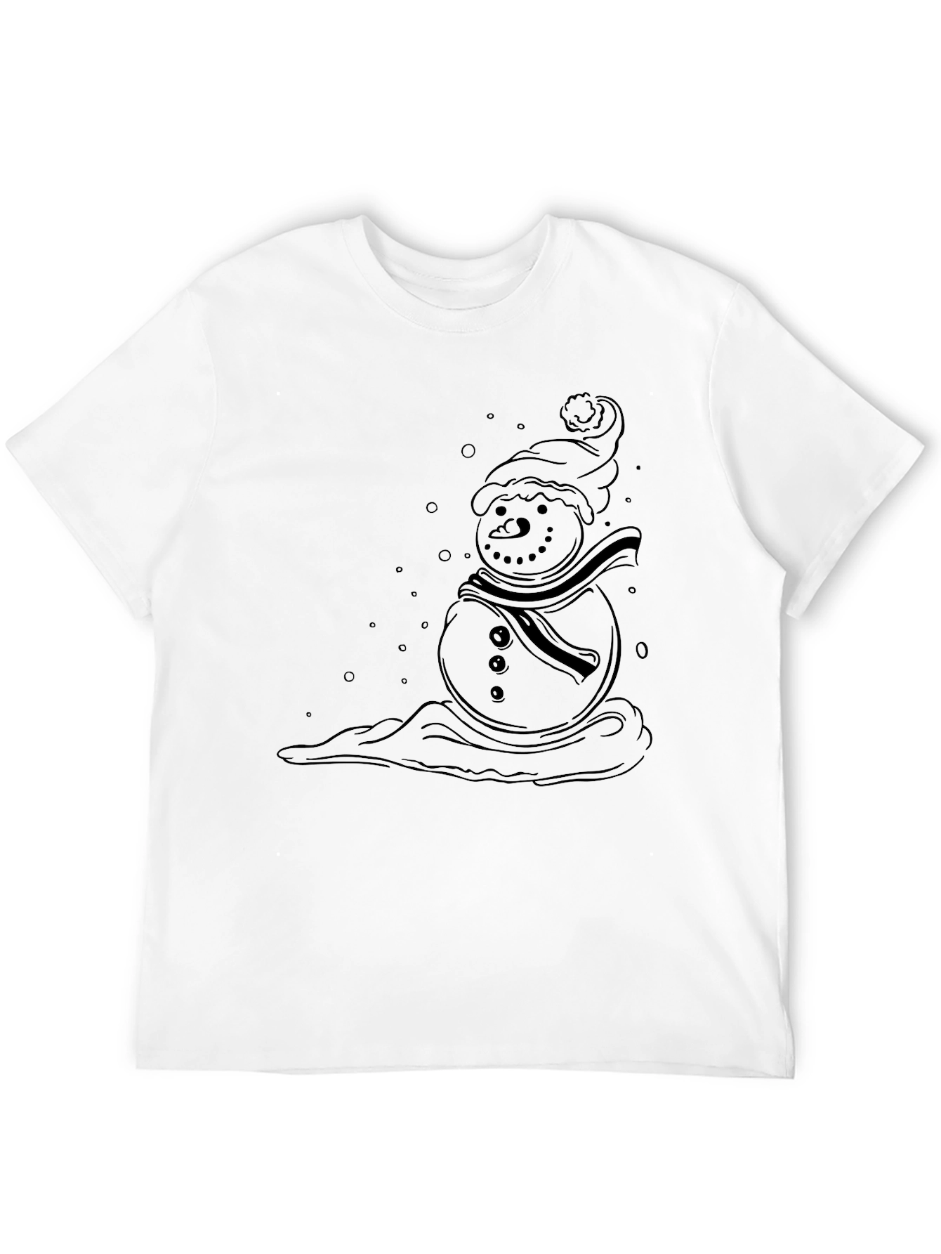 Snowman Graphic Black T-Shirt
