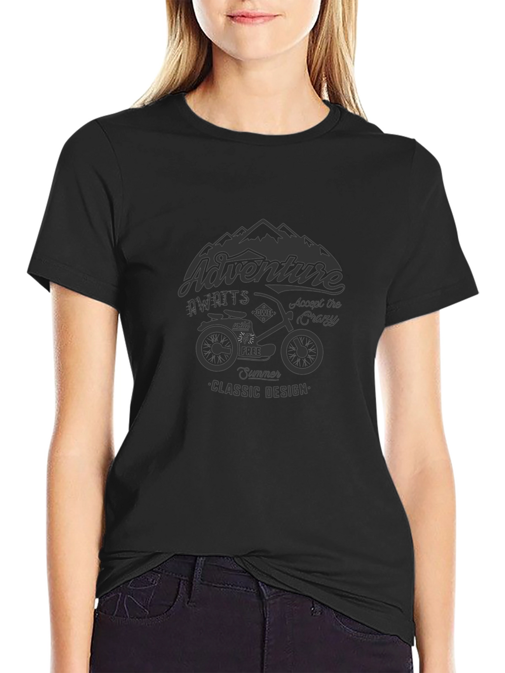 Adventure Awaits Graphic Print T-Shirt