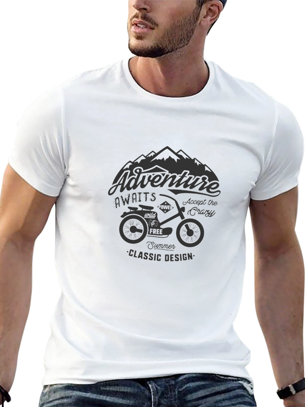 Adventure Awaits Graphic Print T-Shirt