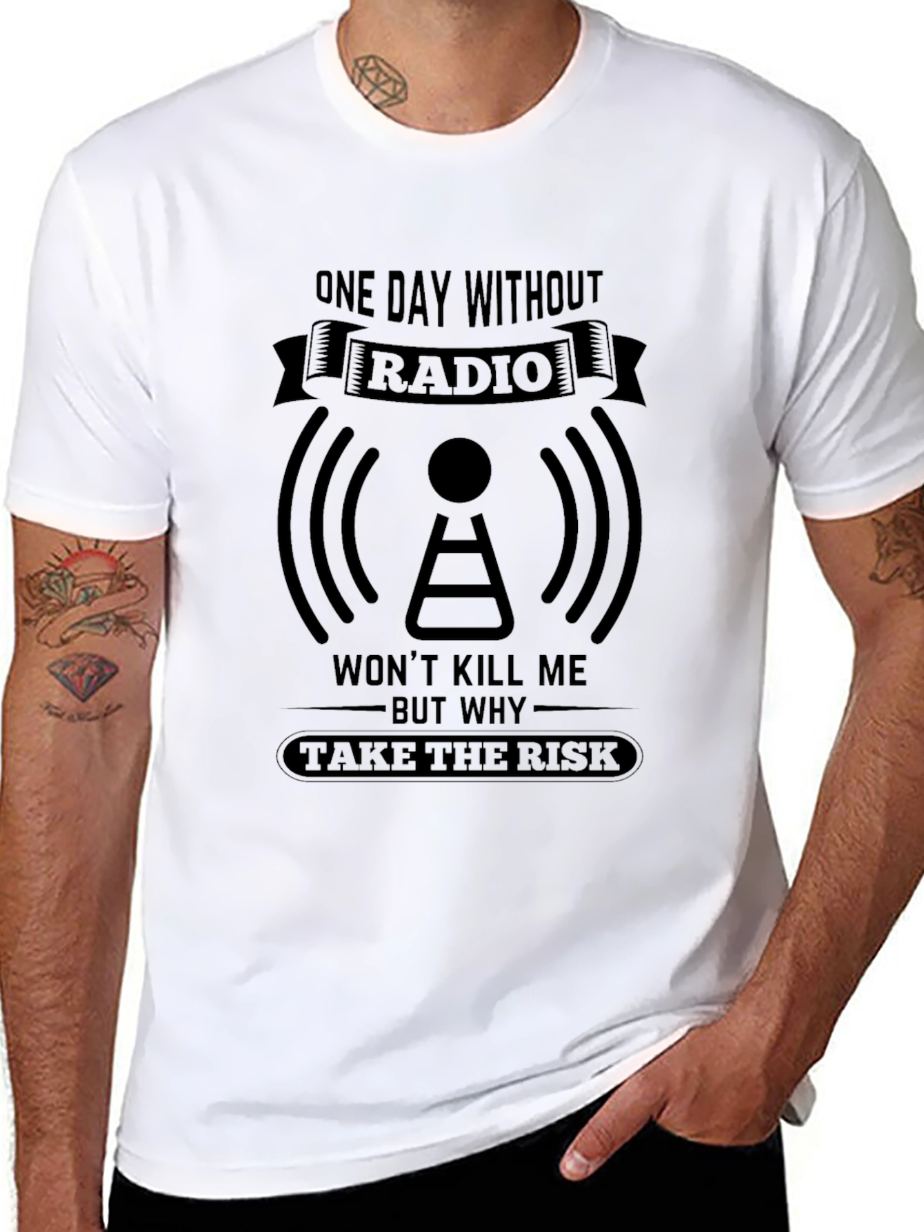 Radio Lovers Graphic Tee - Take The Risk!
