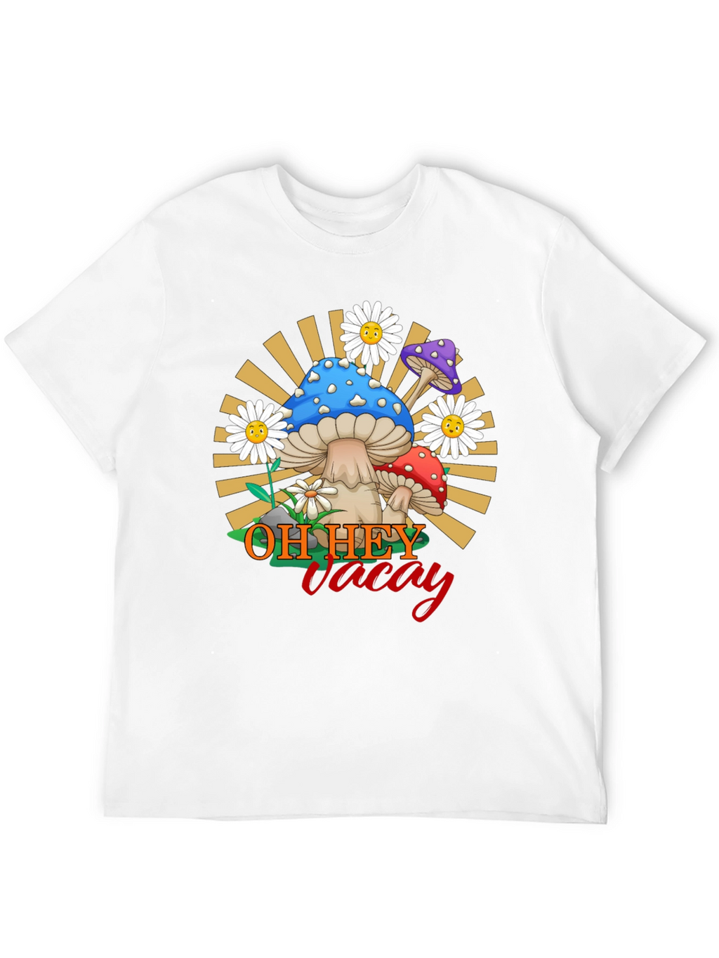 Oh Hey Vacay Mushroom Graphic Tee
